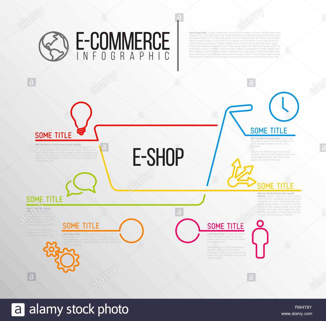 Vector E Commerce E Shop Infographic Report Template Made For Shop Report Template