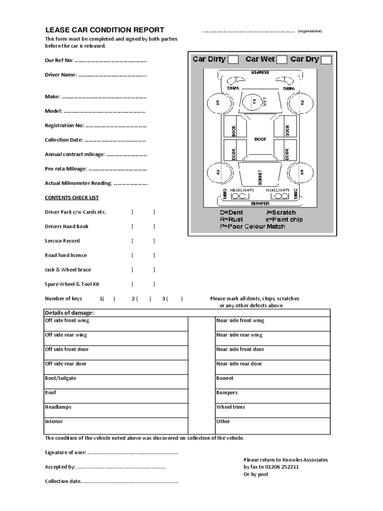 Vehicle Condition Report Form - 2 Free Templates In Pdf Intended For Truck Condition Report Template
