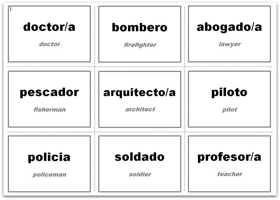 Flashcard Template Word