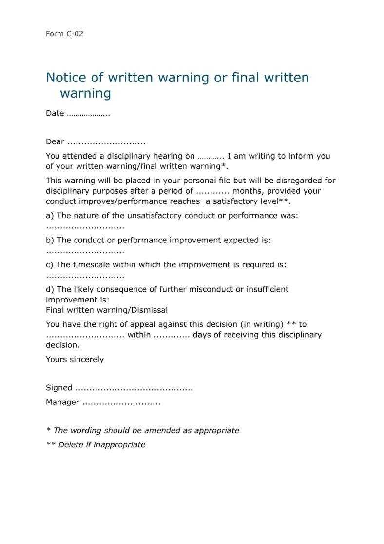 Warning Letter For Disciplinary Action – Zohre Regarding Investigation Report Template Disciplinary Hearing
