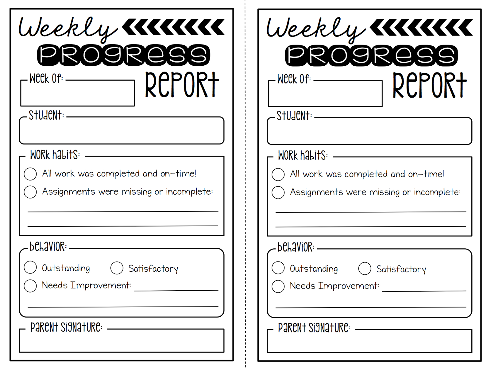 Weekly Behavior Report Template ] – Search Results For In Behaviour Report Template