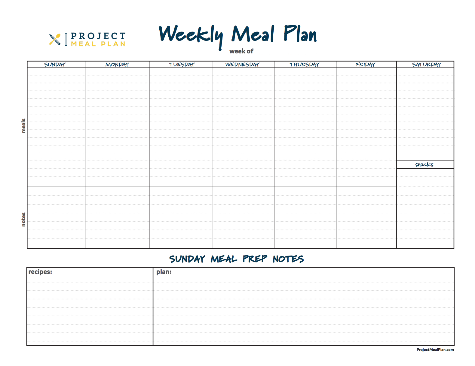 Weekly Meal Planner Pdf – Zohre.horizonconsulting.co With Meal Plan Template Word