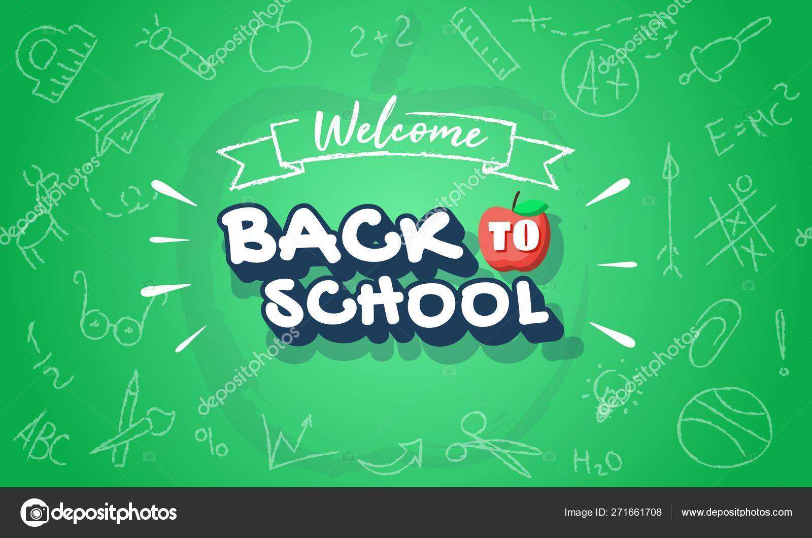Welcome Back To School Horizontal Banner Template For Web Inside Welcome Banner Template