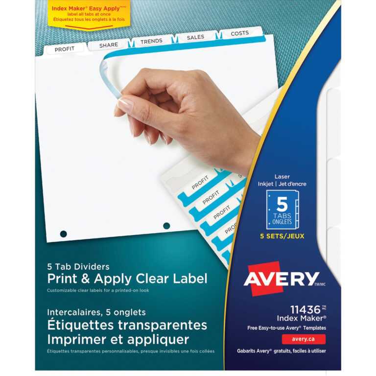 8 Tab Divider Template Word