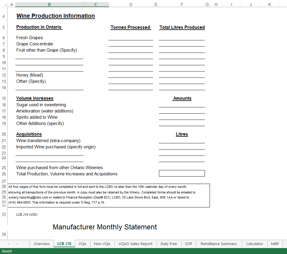 Wine Business Monthly Sales Report Excel Templates At For Excel Sales