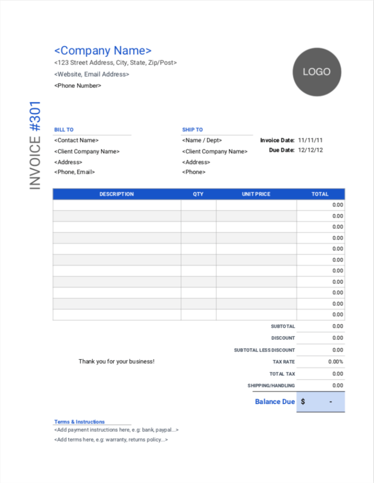 Word Invoice Template | Free To Download | Invoice Simple Inside Free ...