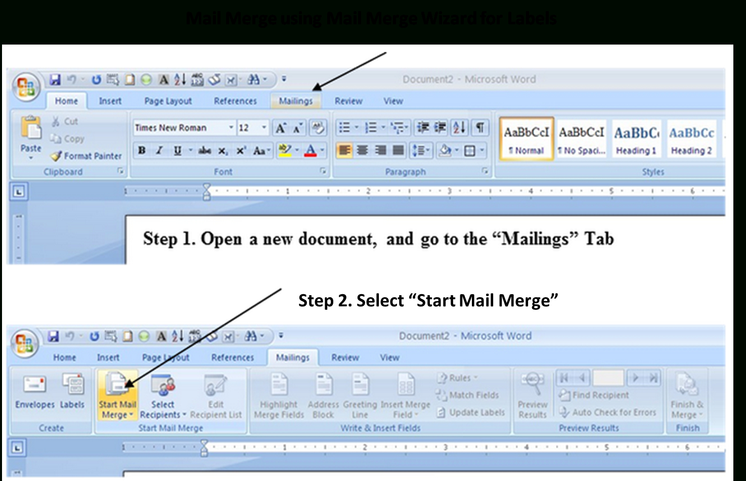 Word Mail Merge Project | Cs 121 Computer Applications Regarding How To Create A Mail Merge Template In Word 2010