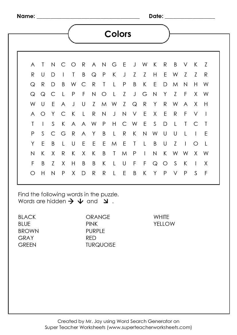 Blank Word Search Template Free