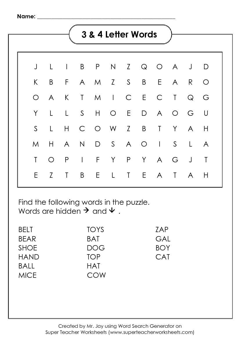 Word Search Puzzle Generator In Making Words Template